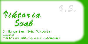 viktoria svab business card